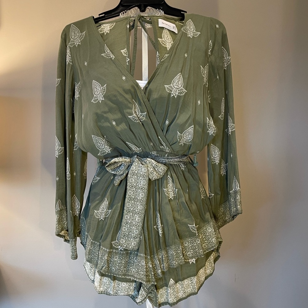 Faithful Romper size 2, gorgeous fabric and fit for summer